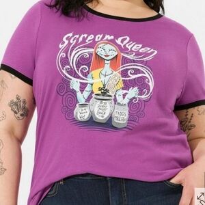 🆕️ 2X DISNEY NIGHTMARE BEFORE CHRISTMAS SALLY RINGER TOP